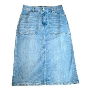 New Nine West Light Blue Denim Pencil Skirt Size 4
